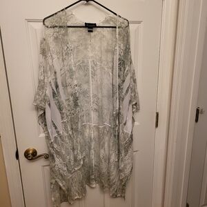 White and Green Cape with "Sleeves"